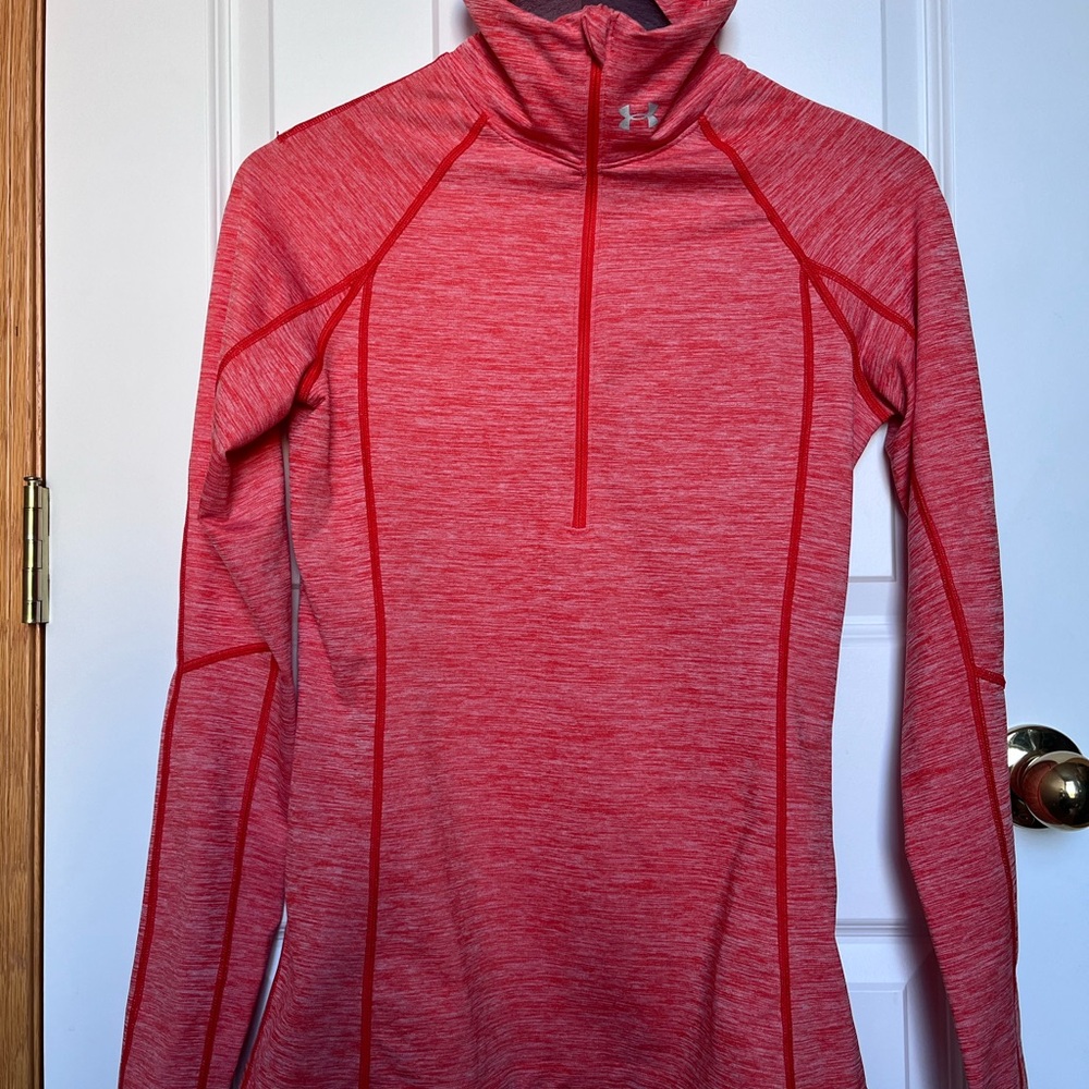 Under Armour Heathered Red Quarter-Zip Top